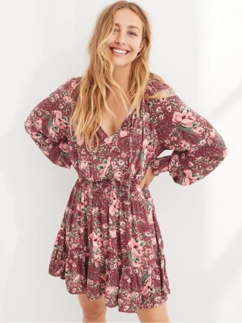 Aerie Floral Mini Dress